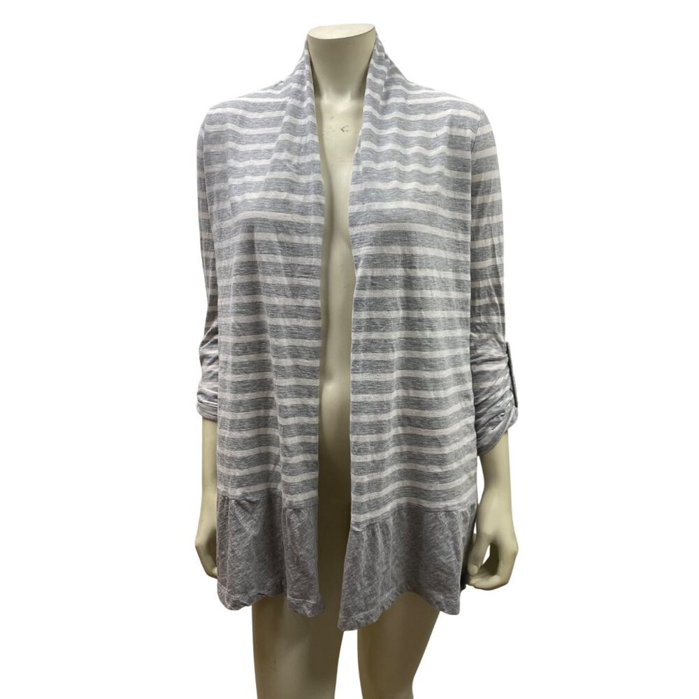 Two By Vince Camuto Womens Striped Open-Front Cardigan‎ Medium